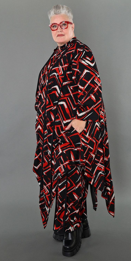 NEU Übergangs Bluse in Zipfel Form aus weicher Jacquard Qualität