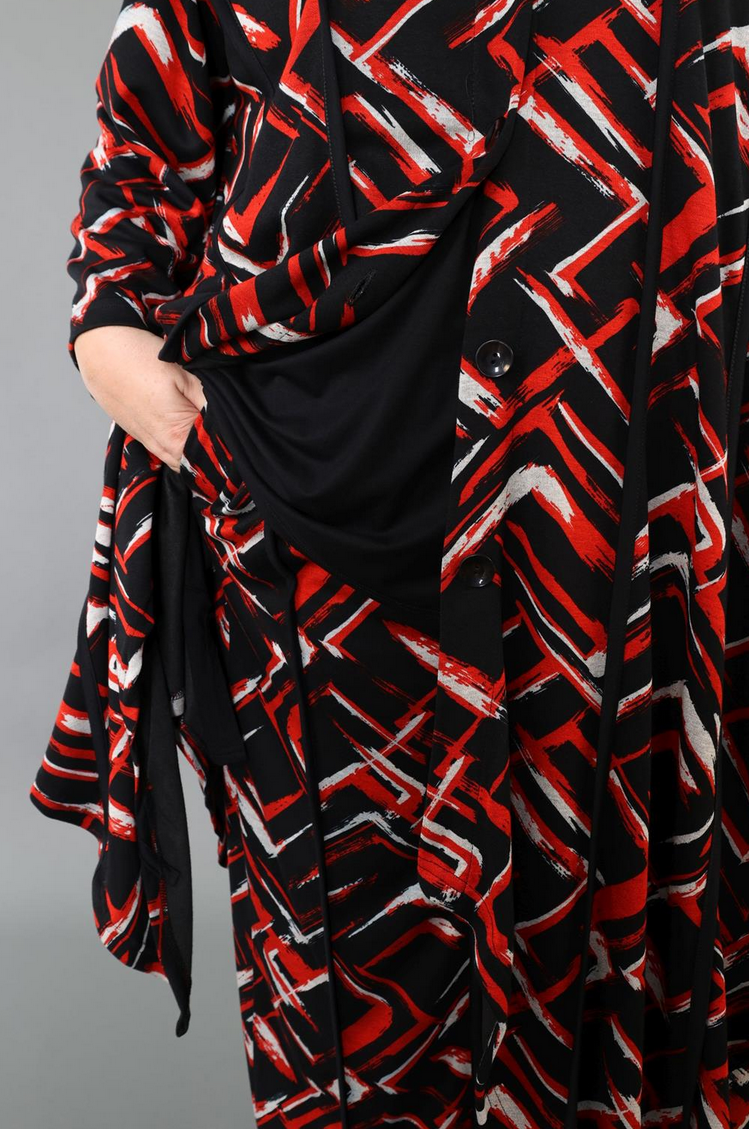 NEU Übergangs Bluse in Zipfel Form aus weicher Jacquard Qualität