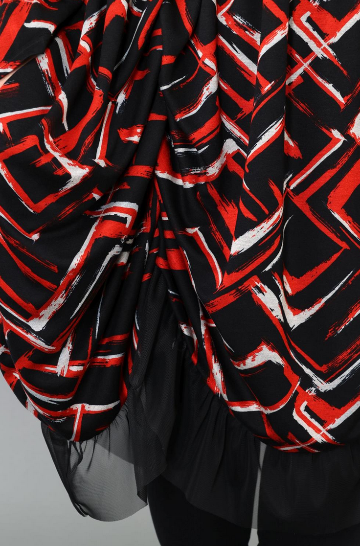 NEU Übergangs Kleid in Ballon Form aus weicher Jacquard Qualität