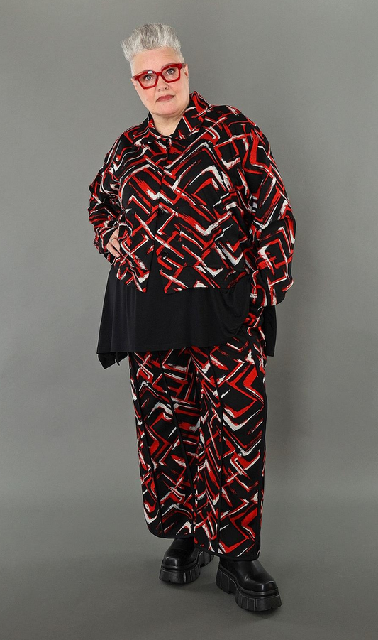 NEU Übergangs Jacke in gerundeter Form aus weicher Jacquard Qualität