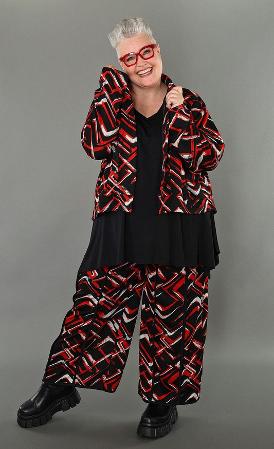 NEU Übergangs Jacke in gerundeter Form aus weicher Jacquard Qualität