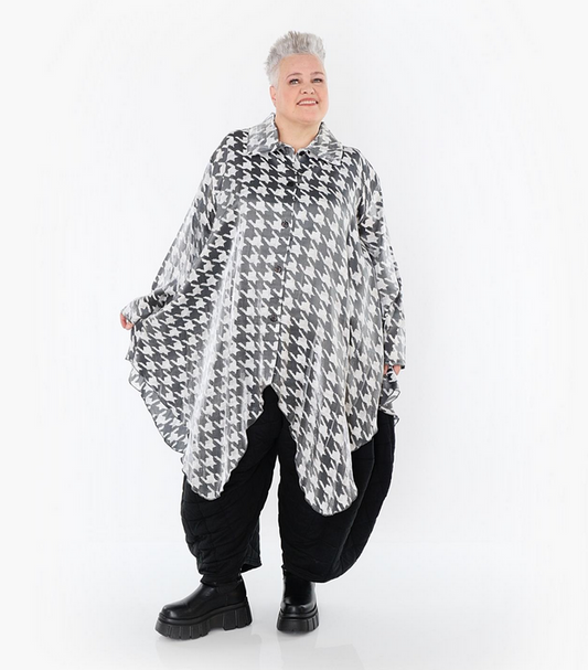 NEU Ganzjahr Bluse in Zipfel Form aus glatter Seiden-Optik Qualität