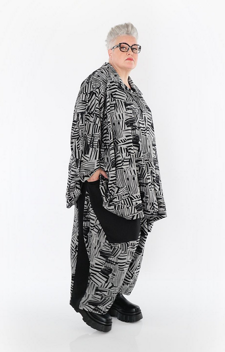 NEU Winter Bluse in A-Form aus warmer Jacquard Qualität