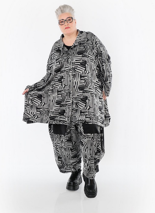 NEU Winter Bluse in A-Form aus warmer Jacquard Qualität