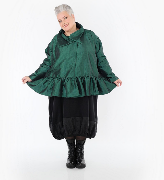 NEU Winter Jacke in A-Form aus glatter Taft Qualitätin verschiedenen Farben