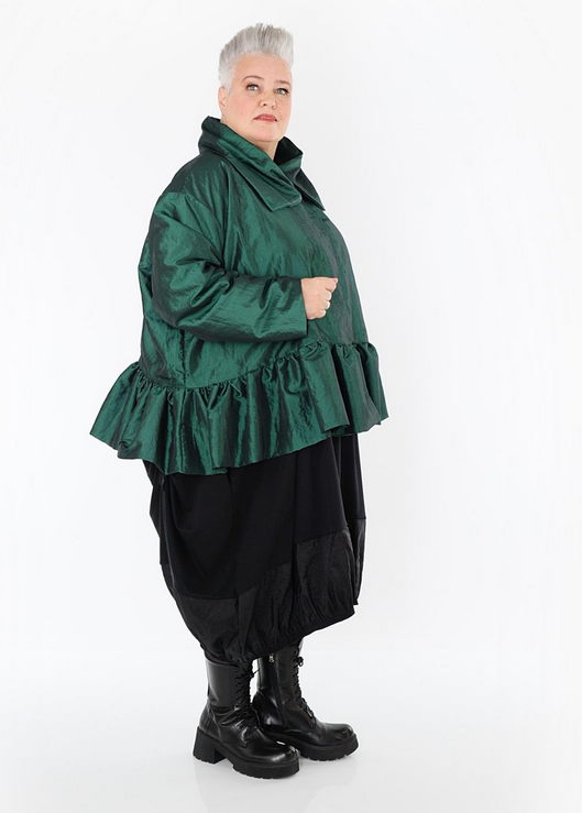 NEU Winter Jacke in A-Form aus glatter Taft Qualitätin verschiedenen Farben