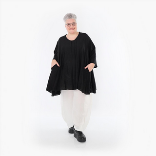 Sommer Big Shirt in A-Form aus leichter Leinen Optik Qualität in verschiedenen Farben
