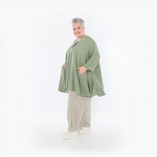 Sommer Big Shirt in A-Form aus leichter Leinen Optik Qualität in verschiedenen Farben