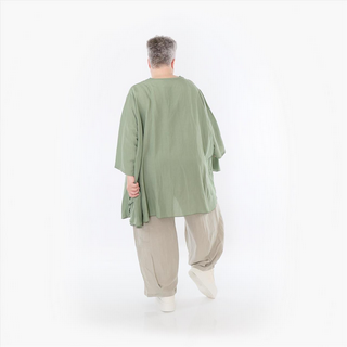 Sommer Big Shirt in A-Form aus leichter Leinen Optik Qualität in verschiedenen Farben