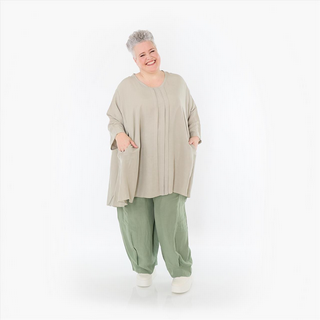 Sommer Big Shirt in A-Form aus leichter Leinen Optik Qualität in verschiedenen Farben
