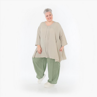 Sommer Big Shirt in A-Form aus leichter Leinen Optik Qualität in verschiedenen Farben