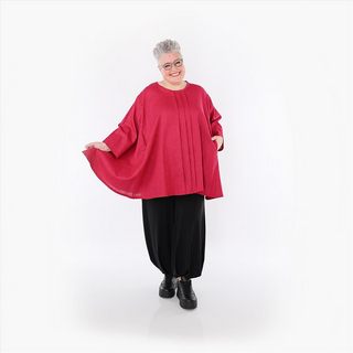 Sommer Big Shirt in A-Form aus leichter Leinen Optik Qualität in verschiedenen Farben