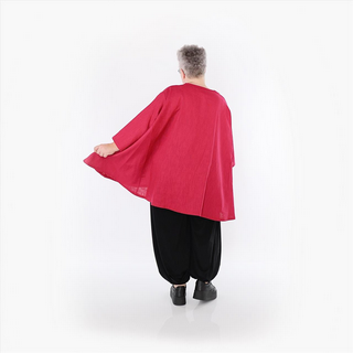 Sommer Big Shirt in A-Form aus leichter Leinen Optik Qualität in verschiedenen Farben