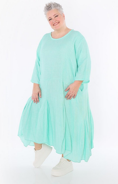 Sommer Kleid in Ballon Form aus weicher Mousseline Qualität in verschiedenen Farben