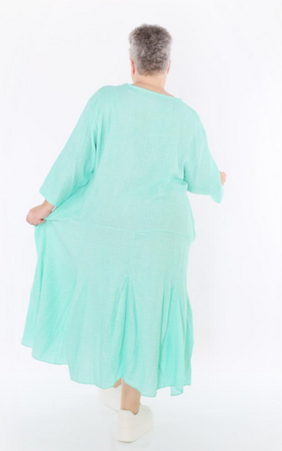 Sommer Kleid in Ballon Form aus weicher Mousseline Qualität in verschiedenen Farben