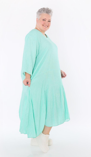 Sommer Kleid in Ballon Form aus weicher Mousseline Qualität in verschiedenen Farben
