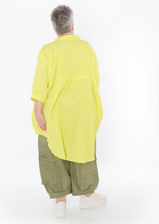 Sommer Bluse in gerundeter Form aus weicher Mousseline Qualität in verschiedenen Farben