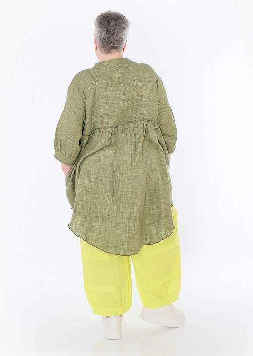 Sommer Bluse in gerundeter Form aus weicher Mousseline Qualität in verschiedenen Farben