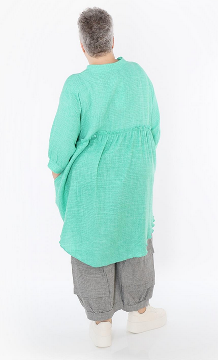 Sommer Bluse in gerundeter Form aus weicher Mousseline Qualität in verschiedenen Farben