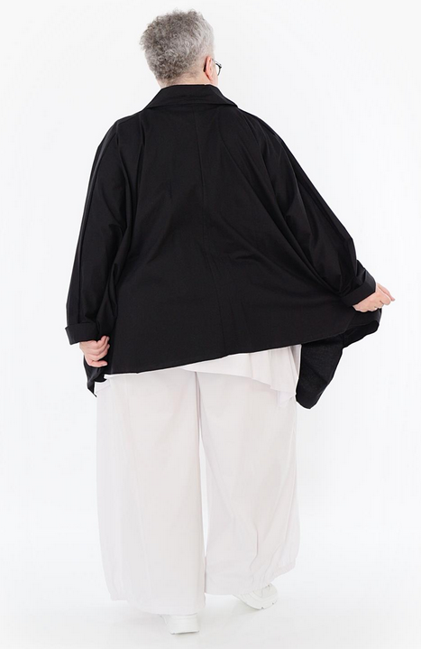 Sommer Bluse in Zipfel Form aus feiner Popeline Qualität