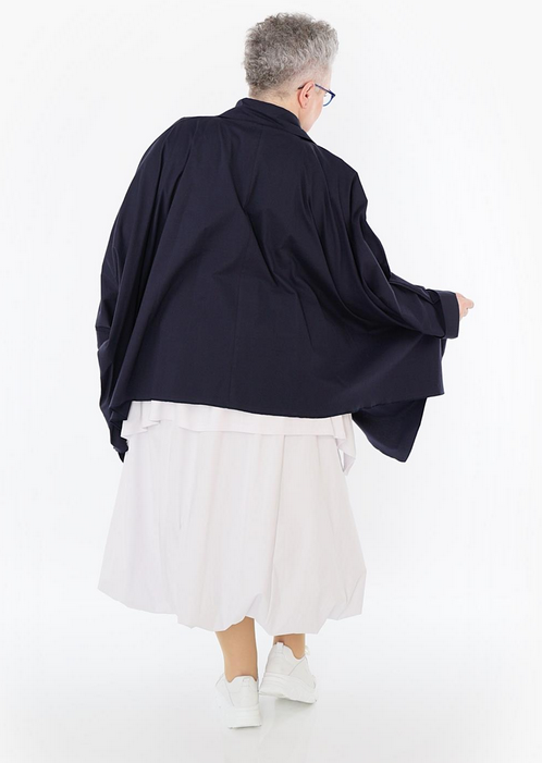 Sommer Bluse in Zipfel Form aus feiner Popeline Qualität