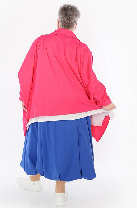 Sommer Bluse in Zipfel Form aus feiner Popeline Qualität
