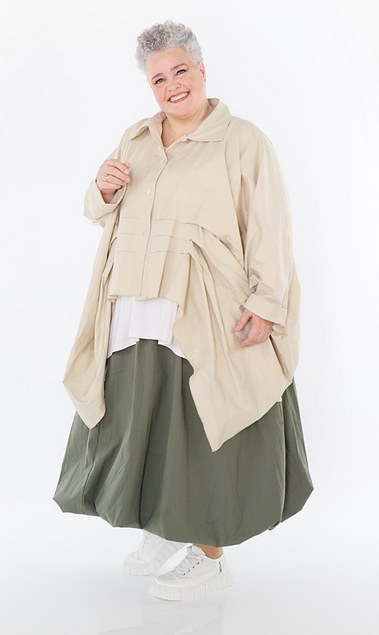 Sommer Bluse in Zipfel Form aus feiner Popeline Qualität