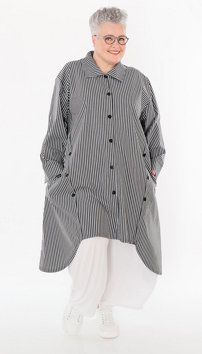 Sommer Bluse in A-Form aus feiner Popeline Qualität in 2 Farben