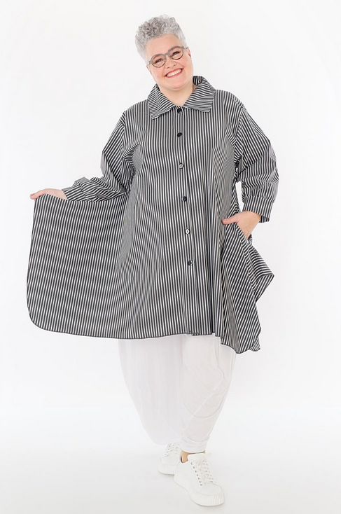 Sommer Bluse in A-Form aus feiner Popeline Qualität in 2 Farben