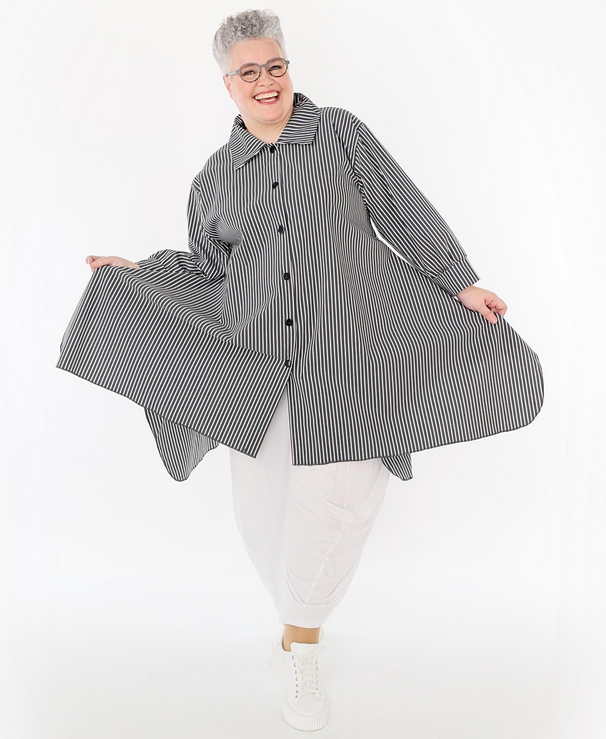 Sommer Bluse in A-Form aus feiner Popeline Qualität in 2 Farben