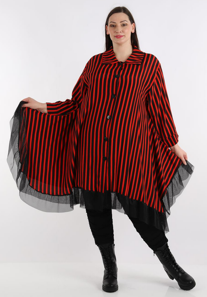 Sommer Jacke in A-Form aus leichter Krepp Qualität