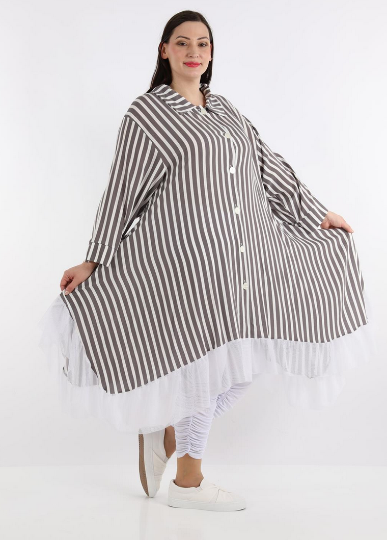 Sommer Jacke in A-Form aus leichter Krepp Qualität