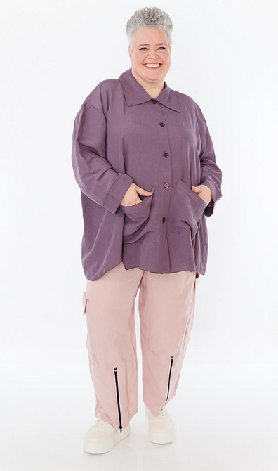 Sommer Hose in gerader Form aus leichter Leinen Optik Qualität in verschiedenen Farben