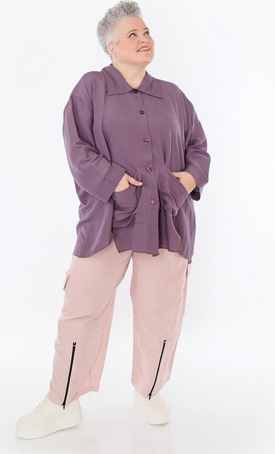 Sommer Hose in gerader Form aus leichter Leinen Optik Qualität in verschiedenen Farben