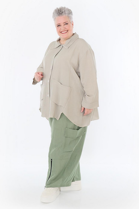 Sommer Hose in gerader Form aus leichter Leinen Optik Qualität in verschiedenen Farben