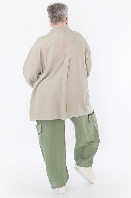 Sommer Hose in gerader Form aus leichter Leinen Optik Qualität in verschiedenen Farben