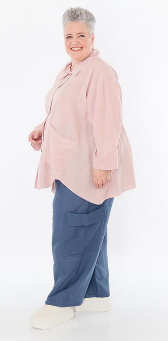 Sommer Hose in gerader Form aus leichter Leinen Optik Qualität in verschiedenen Farben