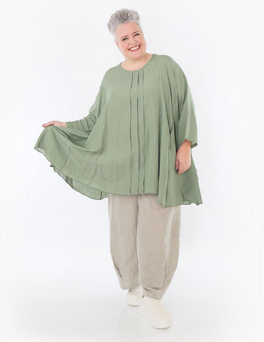 Sommer Hose in gerader Form aus leichter Leinen Optik Qualität in verschiedenen Farben