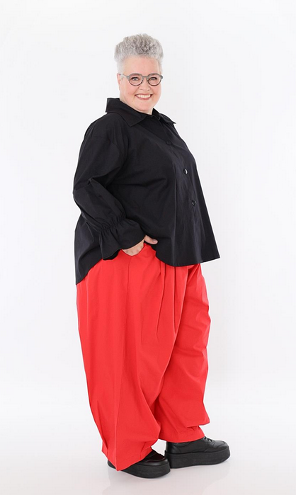Sommer Hose in Ballon Form aus feiner Popeline Qualität in verschiedenen Farben