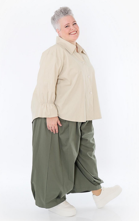 Sommer Hose in Ballon Form aus feiner Popeline Qualität in verschiedenen Farben