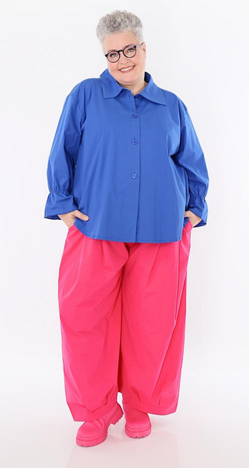 Sommer Hose in Ballon Form aus feiner Popeline Qualität in verschiedenen Farben