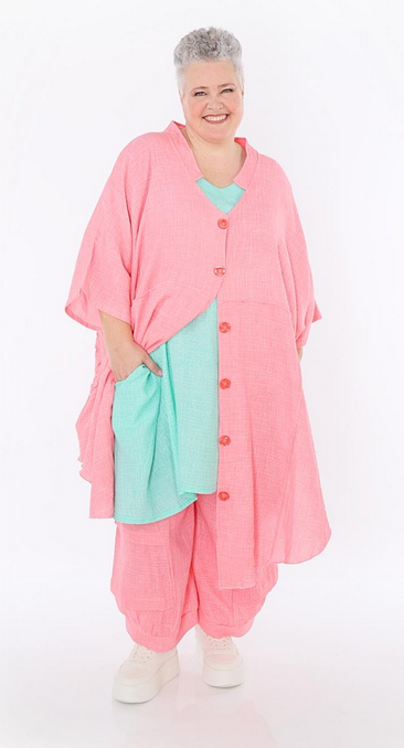 Sommer Jacke in gerundeter Form aus weicher Mousseline Qualität in verschiedenen Farben