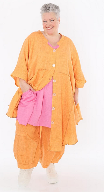 Sommer Jacke in gerundeter Form aus weicher Mousseline Qualität in verschiedenen Farben
