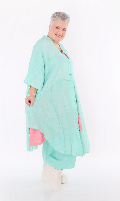Sommer Jacke in gerundeter Form aus weicher Mousseline Qualität in verschiedenen Farben