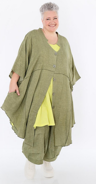 Sommer Jacke in gerundeter Form aus weicher Mousseline Qualität in verschiedenen Farben