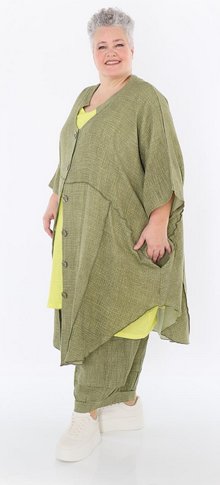 Sommer Jacke in gerundeter Form aus weicher Mousseline Qualität in verschiedenen Farben