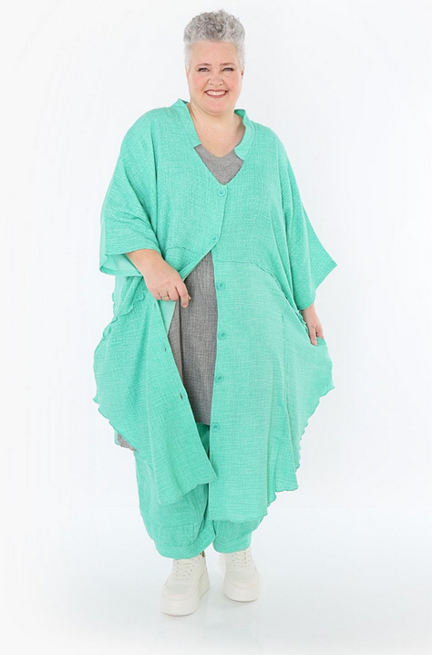 Sommer Jacke in gerundeter Form aus weicher Mousseline Qualität in verschiedenen Farben