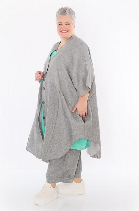 Sommer Jacke in gerundeter Form aus weicher Mousseline Qualität in verschiedenen Farben
