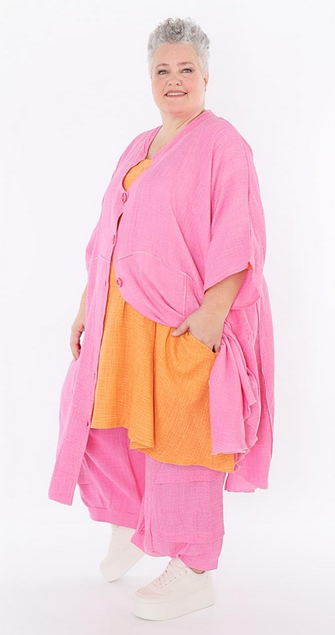 Sommer Jacke in gerundeter Form aus weicher Mousseline Qualität in verschiedenen Farben
