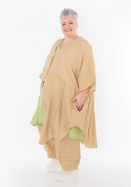 Sommer Jacke in gerundeter Form aus weicher Mousseline Qualität in verschiedenen Farben